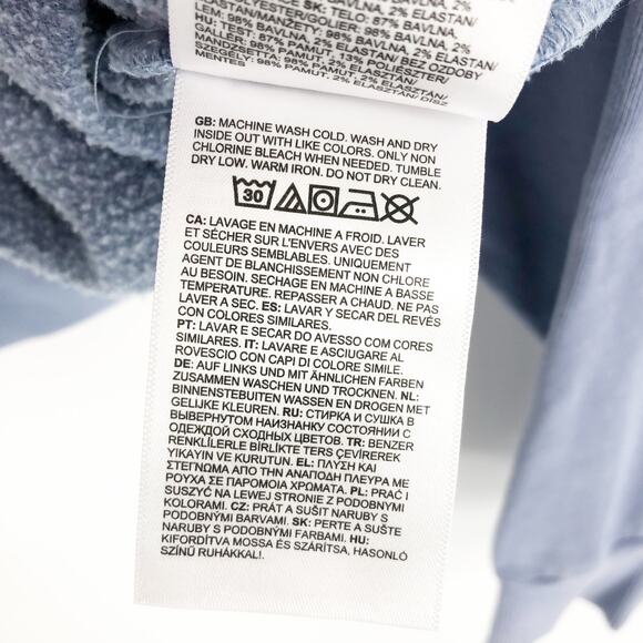 THE NORTH FACE Womens Sweatshirt Large Blue Garment Dyed Mock Neck NWT - Picture 9 of 11